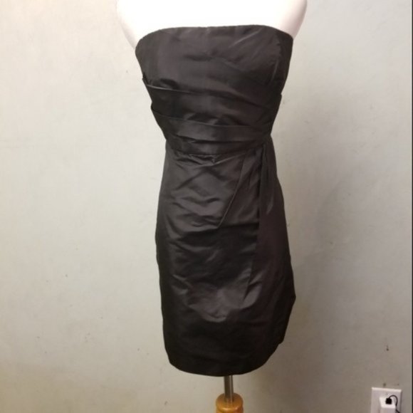 J. Crew Fawn Selma Dress black Silk Taffeta size 8 (01) - Picture 1 of 10